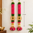 (Design No. 5) Premium Artificial Pink Floral Door Hanging with Golden Bells & Wheel | 21 Inch Decorative Hanging for Door, Home, Wedding & Festive Decor
