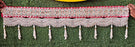 (Design No.3) Premium Designer Door Hanging Toran 43 Inch | Red, White & Green Stone Embellished Bandhanwar | Pearl Tassel Festive Door Decor