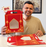 Big size Premium Red Gift Hamper Box with Window & Handle | 10×10×4 Inch Decorative Gift Packaging Box | Diwali, Wedding & Festive Gifting