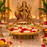 (Design no.42) Premium Golden Lotus Urli Bowl with Elephant Legs | Decorative Metal Urli for Diwali, Pooja & Home Décor | 10*3.5 inch