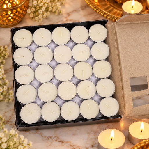 Premium Tealight Candles | 3 Hours Burning Time | Decorative Candles for Diwali, Pooja & Home Décor