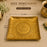 1 Pcs Premium Golden Metal Decorative Tray with Om Design | Embossed Floral Pooja Thali & Centerpiece Tray | Elegant Home Décor, Diwali, Festive & Pooja Decoration |