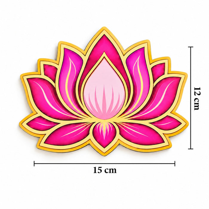 Ashtakamal 3D Look Rangoli Set DIY Kit | MDF Lotus Floral Rangoli for Home Entrance, Pooja Room, Wedding & Festive Decor