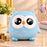 1 Piece Ceramic Blue Owl Design Gullak Piggy Bank for Rupees Savings - Coin Storage Tip Box Ideal for Kids and Adults - Money Kilona Pikibank ATM Coinbox Gulak (Pack of 1) (Blue)