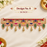 (Design No.8) Premium Peacock Design Embroidered Toran with Golden Latkan | 38 Inch Red Door Hanging | Traditional Festive Home Décor