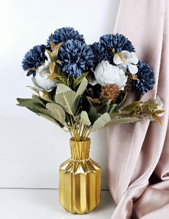 Artificial Dahlia Peony Flowers for Home Decor, Gifting, Office, Living Room, Bedroom, Event,Birthday,(without Vase Pot)