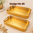 (Design No.30) Premium Golden Decorative Serving Tray with Cutwork Design | Elegant Metal Tray with Handles | Luxury Gift, Wedding & Home Décor Tray