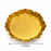 (Design No.34) Premium Golden Metal Decorative Plate | 3.5 Inch Floral Design Plate | Pooja, Festive & Home Decor