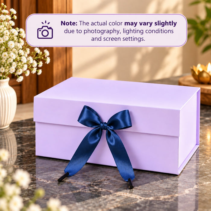 Collapsible  Without Magnet  Decorative Folding Paper Cardboard /Box with ribbon,DIY Box for Gift Hamper,Valentine Gifting,Wedding gifing.