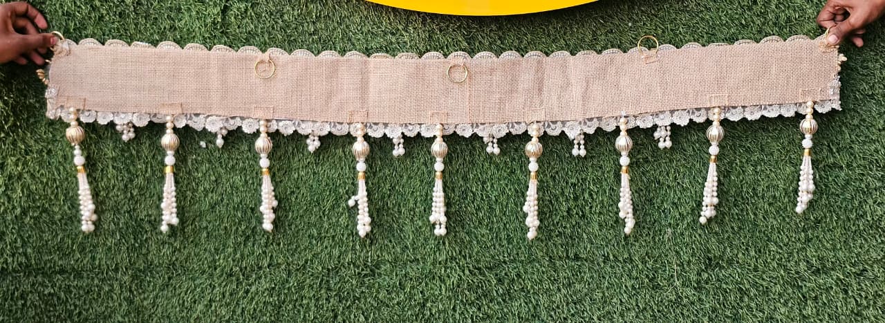 (Design No.4) Premium Floral Designer Door Hanging Toran 4blob:https://web.whatsapp.com/b2c3522e-3691-4d46-b364-694f61fe44412 Inch | Pink Rose & Pearl Embellished Bandhanwar | Elegant Festive Door Decor