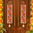 Traditional Embellished Door Hanging with Bell (2pcs) | Red & Golden Decorative| 16 × 5.5 Inch Wall Hanging