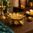 Gold Finish Metal Diya Urli for Home Décor, Pooja & Festive Decoration | Lotus Design Decorative Urli Bowl | 6 × 3 Inch