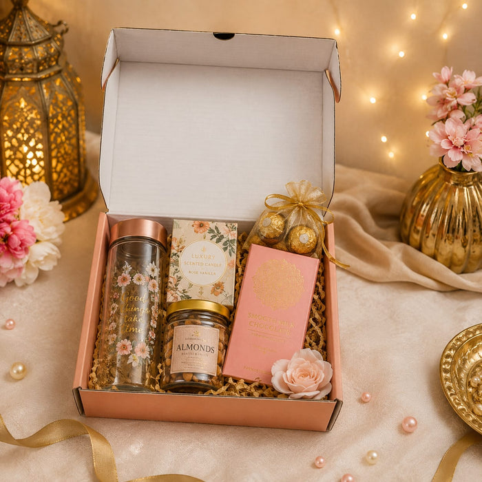 Mailer Box Cardboard Foldable Gift Box | Premium Folding Box for Gifting, Hampers, Packaging & Return Gifts 8 × 8 × 2 Inch (L × W × H)