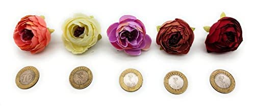 Artificial Peony Rose Flower Head -3 cm