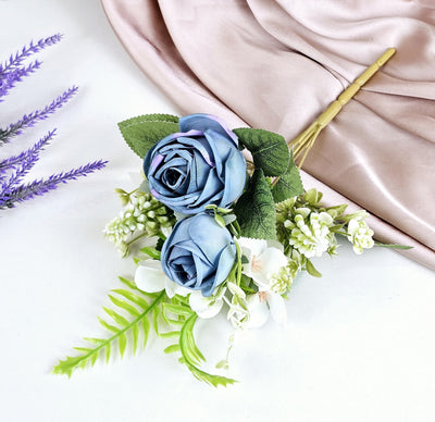 Artificial Rose Fake Flowers Sticks Bunch Decorative Items for Home Decor & New Year Decoration Plants (Without Vase Pot)