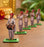 Ganpati Decoration & Festive Decor  Cutout  Set with stand Ganpati decoration Mini Table Top Decor for ganpati festive , Mandir, Pooja & Festival Decoration