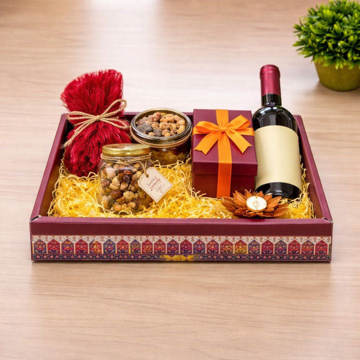 Multipurpose Decorative Viral Folding Paper Box (without net and Twister) Rectangle Cardboard Box DIY Tray for Gift Hamper, Gifting (Cardboard Folding Paper Box),Room Hamper,Wedding Hamper