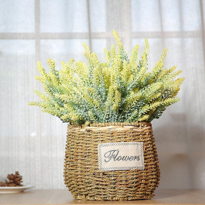 Artificial Lavender Flower Bunches in Pot | Faux Plant for Home Decor, Living Room, Bedroom, Office, Tabletop & Gifting ( Without Pot) (37 cm)