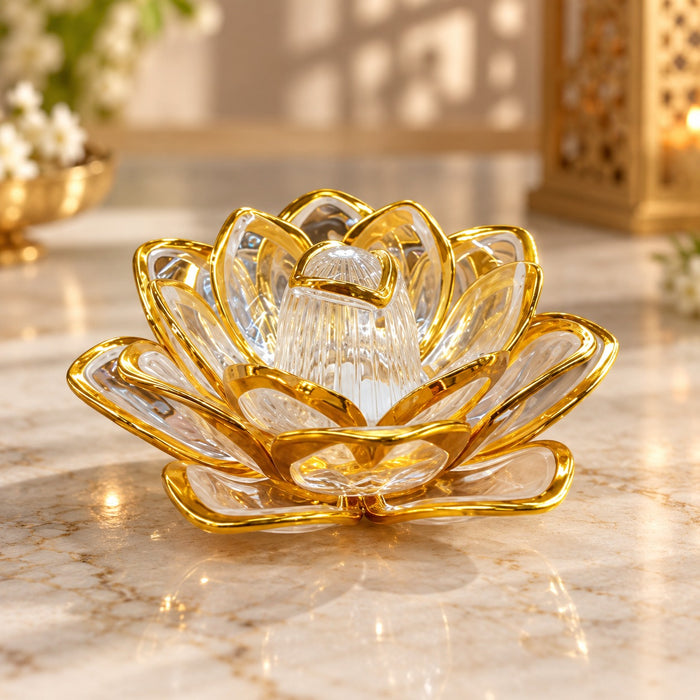 Lotus TeaLight Candle Led Tea Light Candle perfect for Gifting, Home decor, Bed Room, Diwali Decor, Festive Decor, Resturant, Cafes(Yellow)(Fiber)