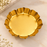 (Design No.35) Golden Scalloped Metal Plate | 4.5 Inch Decorative Tray for Diya, Pooja & Home Décor
