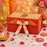 Premium Wedding Return Gift Box 10 × 8 × 4 CM | Elegant Red Collapsible Gift Box with Golden Ribbon | Reusable Gift Packaging Box