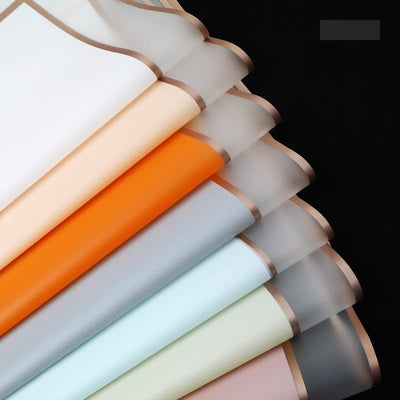 Gradient Gift Wrapping Paper Bouquet Paper Waterproof Korean Paper Sheets Birthday Colorful Paper Set for Birthday, Holiday, Gifts, Arts & Crafts and DIY