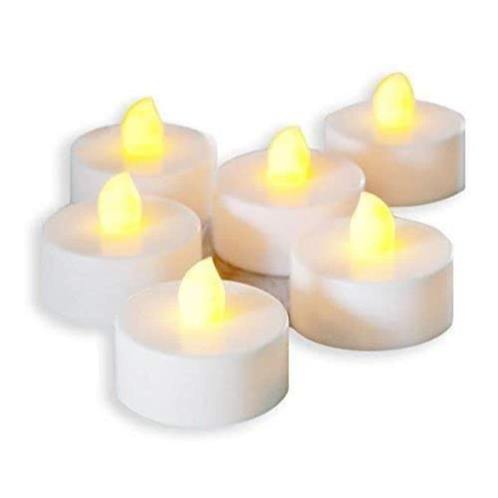 Acrylic Flameless And Smokeless Decorative Candles Led Tea Light Candle Perfect For Gifting (Yellow, 2 Cm)                                         *BEST SELLER*