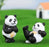 Panda Miniature Set for Unique Gift, Home,Bedroom, Living Room, Office, Restaurant Decor, Figurines and Garden Decor Items (Multicolor)(Poly Resin)(4 Pieces in 1 Set)