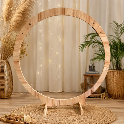 Premium Foldable Mandap / Makhar / Wooden Backdrop Stand | Available in Round, Hexagon & Arch Shapes | Elegant Event Decoration Frame