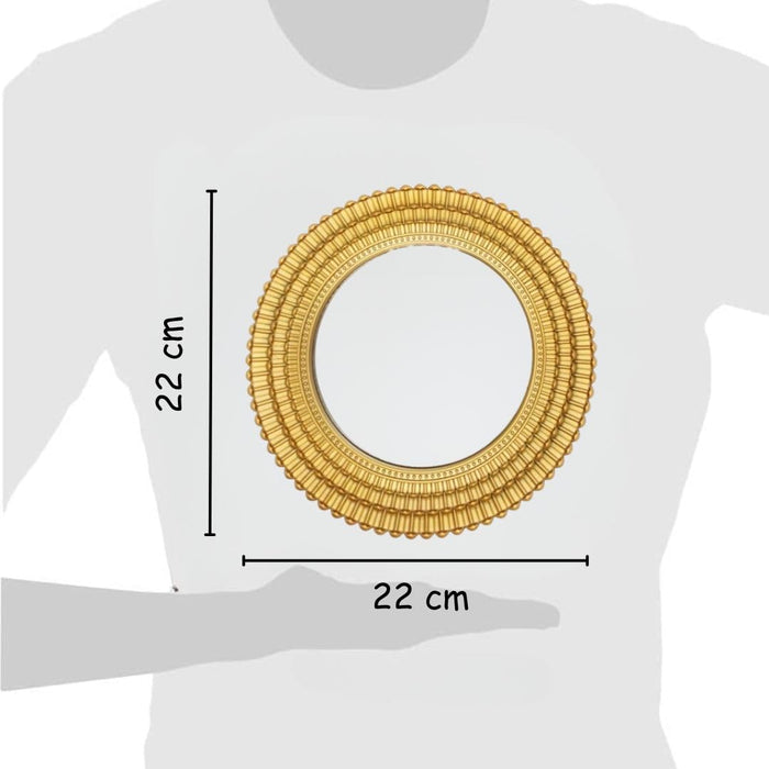Fiber Wall Mirror Hanging Frame for Home Decor, Hanging Frame in Bedroom, Living Room with Hook for Hanging On Walls for Home Decorations (Golden) (Model 2)