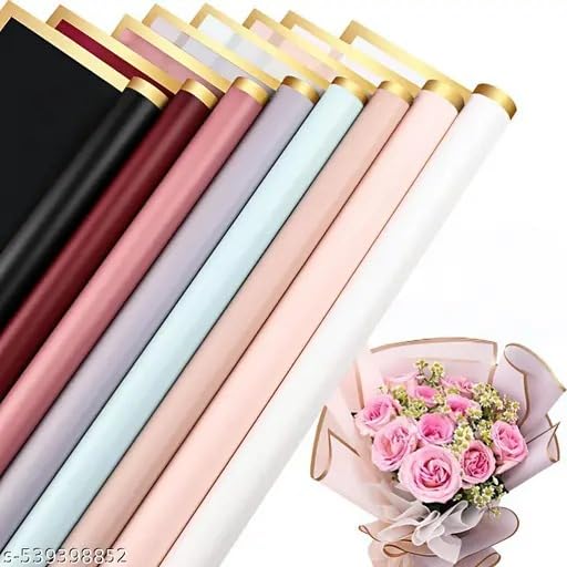 Gradient Gift Wrapping Paper Bouquet Paper Waterproof Korean Paper Sheets Birthday Colorful Paper Set for Birthday, Holiday, Gifts, Arts & Crafts and DIY
