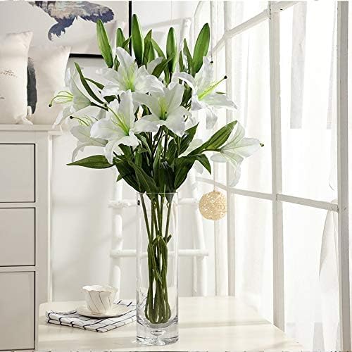 Head Lily Artificial Flowers Sticks for for Gifting, Home Decor  Petals Lily