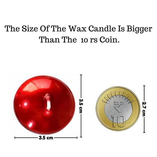 10 Pc Round Wax Candle for Home Decore, Living Room, Bed Room, Festivals Like Diwali for Meditation, Relaxation, Air Freshening