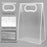 Medium size Translucent Goodie Bags with Handles - Clear Gift Bags, Hamper, Shopping, Wedding Return, Birthday, Festivals & Event Bags (WHITE BORDER) (35x24x10 cm)