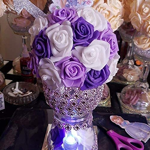Artificial Floating Rose Flower Head Foam Big Fake Beach Water Flowers, Pooja Thali, Festival and Events, Home, Table, Badroom, Pooja room, Diwali decoration items and Diy Craft
