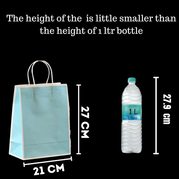 Medium Size (27 X21 X11 cm) Paper Bags With Handle Gift Paper bag, Carry Bags, gift For Valentine Gifting, marriage Return Gifts, Birthday, Wedding, Party, Season's Greetings
