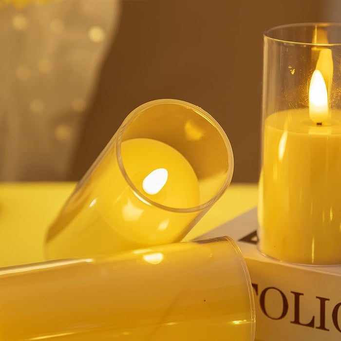 Flameless Led Tea Light Piller Candle for Home Decoration (small, medium, large)