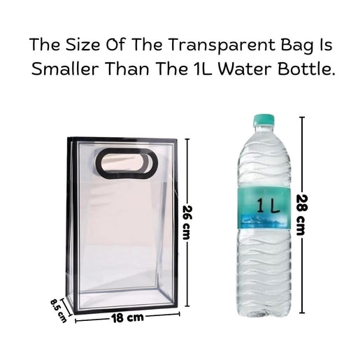 10 Pcs Small Size ( 18 X 8 X 26 CM )Transparent Bag Goodie Bags, Clear Gift Bag, Hamper Bag,Carry Bags,Shopping Gift Bag,Gifting,Presents,Return Gifts,Birthday,Festivals,Events