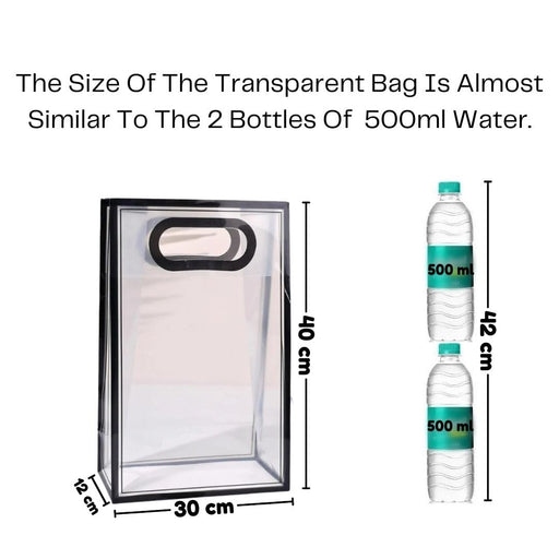 10 Pcs Big Size (30 X 12 X 40 CM) Transparent Bag Goodie Bags, Clear Gift Bag, Hamper Bag,Carry Bags,Shopping Gift Bag,Gifting,Presents,Return Gifts,Birthday,Festivals,Events.