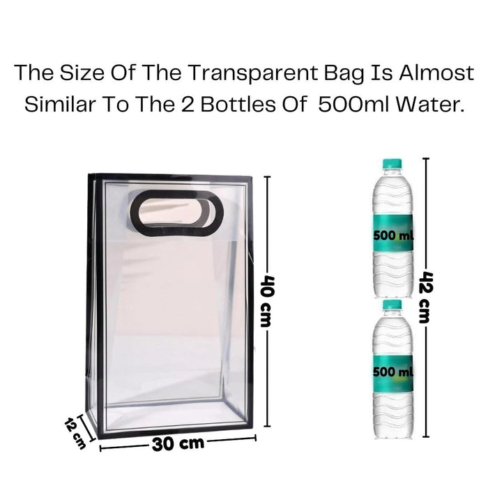 Big Size (30 X 12 X 40 CM) Transparent Bag Goodie Bags, Clear Gift Bag, Hamper Bag,Carry Bags,Shopping Gift Bag,Gifting,Presents,Return Gifts,Birthday,Festivals,Events
