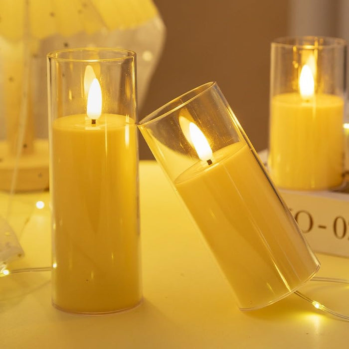 Flameless Led Tea Light Piller Candle for Home Decoration (small, medium, large)