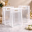 Medium size Translucent Goodie Bags with Handles - Clear Gift Bags, Hamper, Shopping, Wedding Return, Birthday, Festivals & Event Bags (WHITE BORDER) (35x24x10 cm)