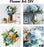 Artificial Hydrangea Fake Flowers Bunch decorative items for Diwali Home, Room, Office, Bedroom, Balcony, Living Room, Table Decoration, Plants and Craft Items Corner (Without Vase Pot)