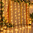 (DESIGN NO.6) 1 PCS Silver Leaf LED String Light 3 Meter × 2 Meter | Warm White Hanging Curtain Lights for Home, Diwali, Ganpati & Festive Decoration