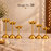 (Design No.38) 2 set (6pcs) Gold Lotus Candle Holder | Metal Lotus Diya Stand for Home Décor & Festive Decoration