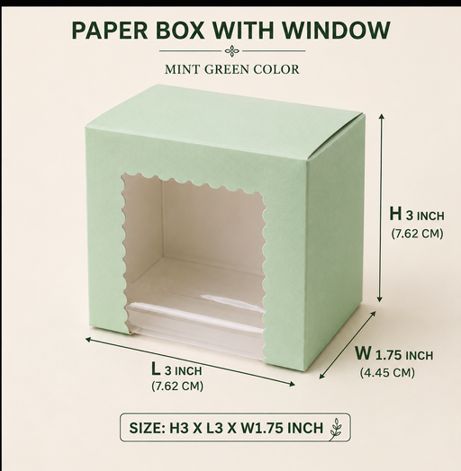 Mailer box for Cupcake & Mini Brownie Box with Window |Gift Box for Cupcakes, Mini Brownies & Ferrero Rocher Chocolates H3 × L3 × W1.75 Inch