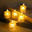 3 pcs Flameless and Smokeless Crystal Dripping Design Acrylic led Candles Tea Light Candle Perfect for Home Decor,Gifting,Festival,Events,Party Decoration (Yellow) (small)