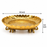 (Design no.42) Premium Golden Lotus Urli Bowl with Elephant Legs | Decorative Metal Urli for Diwali, Pooja & Home Décor | 10*3.5 inch