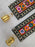 (Design No.3)( 2 pcs )Traditional Embellished Door Hanging with Bell | Red & Golden Decorative| 16 × 5.5 Inch Wall Hanging
