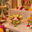 Premium Golden Lotus Decorative Bowl with Turtle Base | Traditional Metal Urli Bowl | Diya, Flower Petals & Festive Home Décor